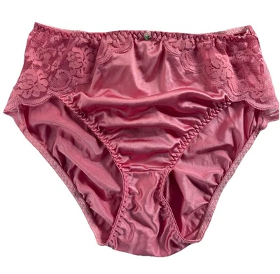 Calzoncillo De Colección Maidenform Años 90 Chantilly Encaje Piernas Corte Alto Encaje Caderas Rosa S 5 Foto 1 de 4