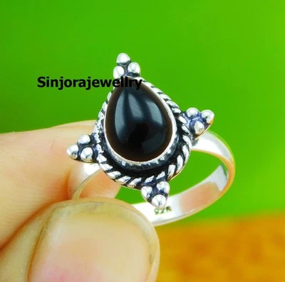 Anello regalo fatto a mano in argento sterling 925 con pietra preziosa... - Immagine 1 di 4