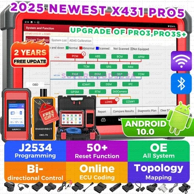 LAUNCH X431 PRO 5 PAD V+ Car Diagnostic Scanner Tool Programming Key Coding 2025 - Изображение 1 из 4
