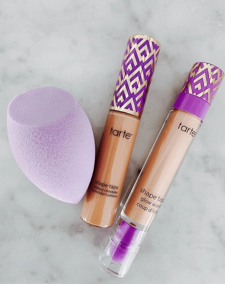 Tarte Set w/Shape Tape Glow Wand+Contour Concealer+Blending Sponge-Choose Shade! - Image 1 of 4