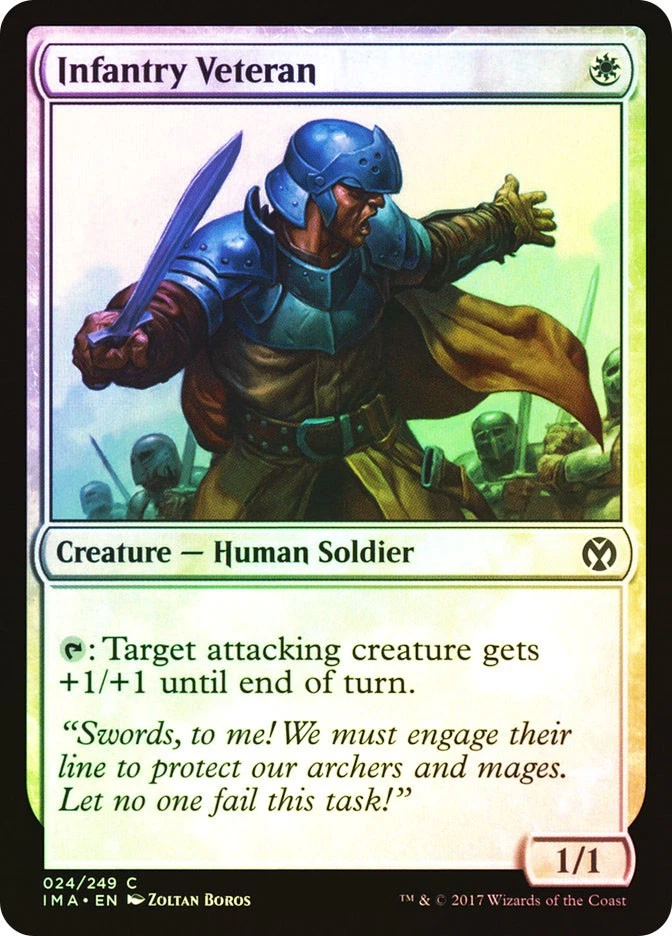 MTG FOIL Infantry Veteran  - Iconic Masters #024 - Image 1 of 1
