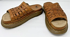 Vintage Dr. Martens Blumen Cut-Out Sandalen Leder klobig Slipper selten Damengröße 8 - Bild 1 von 12