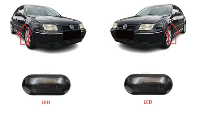 NUEVO PARA VW BORA 1998-2005 GUARDABARROS DELANTERO INDICADOR LATERAL REPETIDOR CONJUNTO LED - Imagen 1 de 2