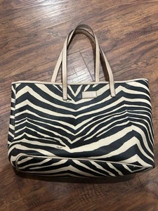 Coach Park Metro Tote Bag ZEBRA PRINT Tan & Black Handbag Purse - Picture 1 of 9