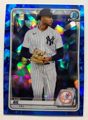 LUIS GIL SAPPHIRE REFRACTOR ROOKIE • 2020 Bowman Chrome #BD-132 • YANKEES SP RC! - Image 1 of 4