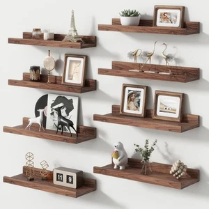 Picture Ledge Shelf, Small Floating Shelves Set of 8, 16 Inches Nursery Book ... - Picture 1 of 7