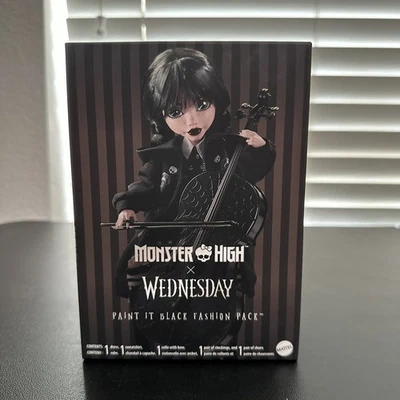 Mattel Creations Monster High X Wednesday Paint It Black Fashion Pack Foto 1 de 4