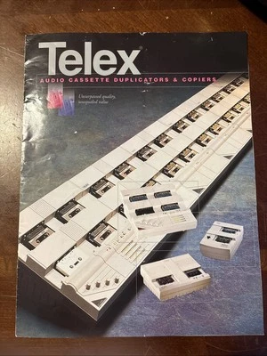 Folleto de duplicadoras y copiadoras de cassette de audio Telex  Foto 1 de 4