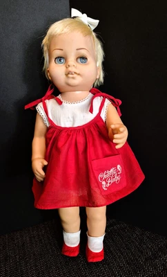 CHATTY BABY 17" DOLL  1961 by Mattel Original Outfit w/String That Pulls-Mute - Image 1 of 4