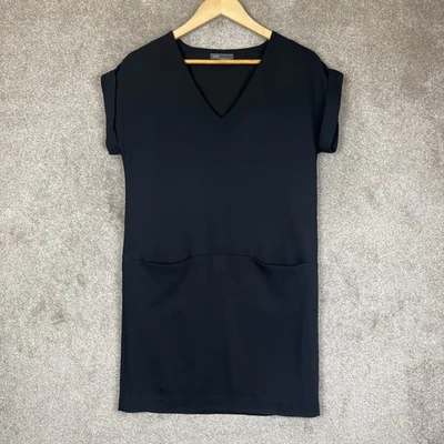 Vince Dress Womens Extra Small Black V Neck Short Sleeve Minimalist XS- 3647 - Image 1 of 4