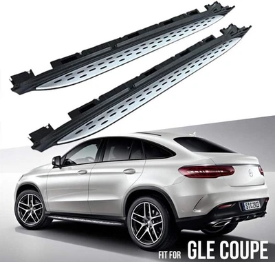 Running Board Side Steps for Mercedes GLE C292 2015-2020 Black Non-slip Bars - Imagem 1 de 4