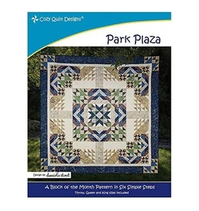 Cozy Quilt Design Block of The Month Quilt Pattern - Park Plaza Includes 3 Proje - Picture 1 of 4