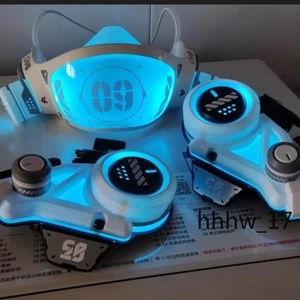Cyberpunk LED Leuchtmaske Hand Rüstung Arm Mechanisch Mädchen Cosplay Requisiten Halloween - Bild 1 von 16