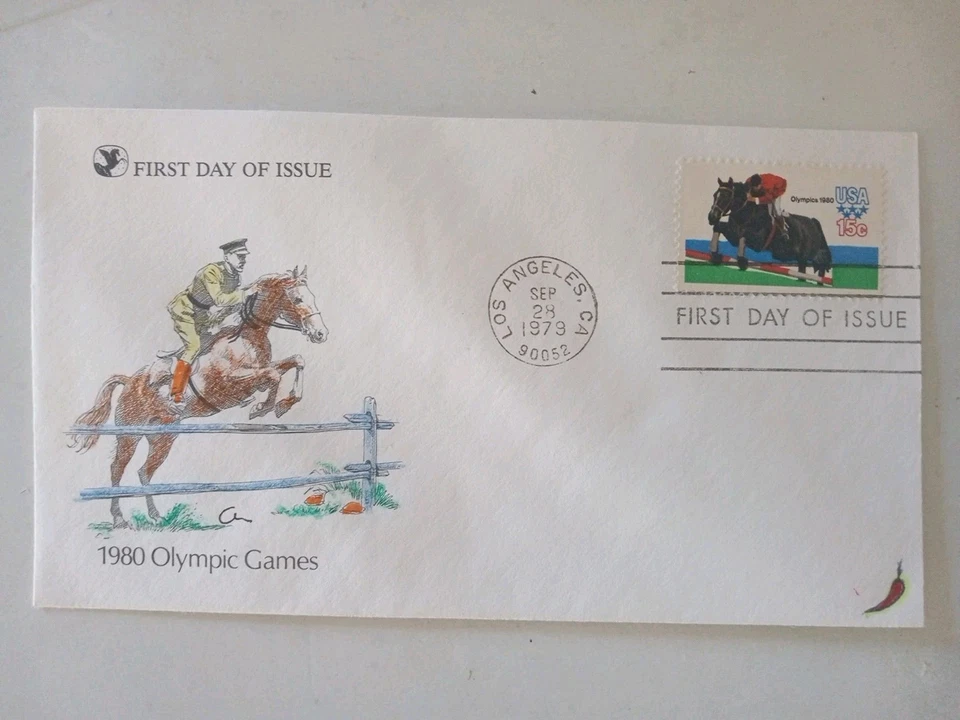 US 1979 Olympic Games FDC Hand Colored Limited , Los Angeles  - Image 1 of 1