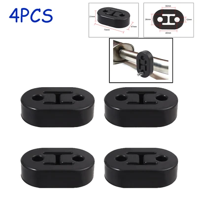 Soporte de montaje de tubo de escape de coche 4 piezas 2 orificios 11 mm goma ajuste universal Foto 1 de 4