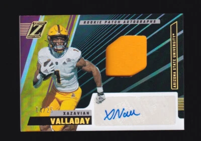 2023 Panini Zenith Dp XAZAVIAN VALLADAY  🔥 Rookie Patch Autographs Auto  /25 - Image 1 of 2