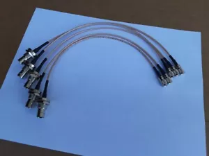 5 pack US MADE BNC female to 1.0/2.3 DIN male RG179 SDI pigtail cable 75ohm 3 FT - Picture 1 of 3