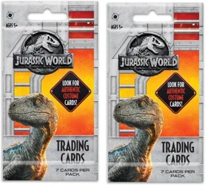 JURASSIC WORLD FALLEN KINGDOM TRADING CARDS NEW SEALED SET OF 2 PACKS - Picture 1 of 5