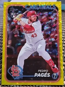 2024 Topps Update #US338 Pedro Pages Yellow/Gold Foil Rookie RC #/50 St. Louis  - Picture 1 of 2