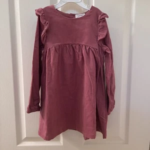Angel Dear Shoulder Ruffle Corduroy Dress Dusty Orchid Girls Size 5 NWT - Picture 1 of 11