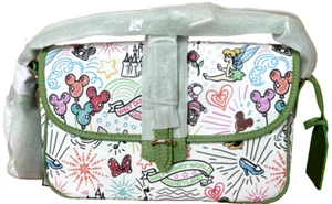 New Disney Dooney & Bourke 10th Anniversary Green Trim Sketch Crossbody Purse -I - Picture 1 of 5