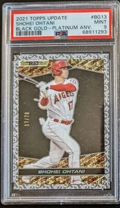 2021 TOPPS UPDATE BG13 Shohei Ohtani BLACK & GOLD PLATINUM /70 *PSA 9 MINT - Picture 1 of 1