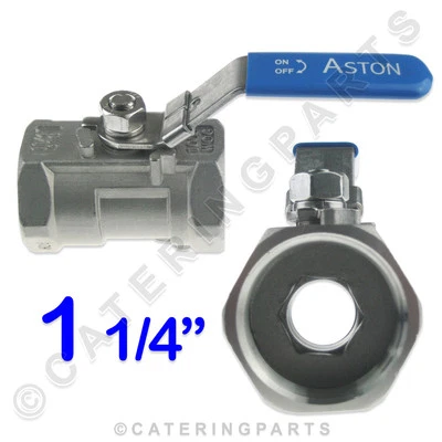 CPUK FRITTEUSE ABLASSVENTIL 1-1/4" EDELSTAHL HOHE TEMPERATUR ÖLABZUGSHEBEL