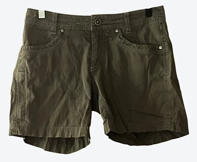 Pantalones Cortos de Carga Kuhl Para Mujer Talla 4 Vintage Patina Tinte Cremallera Caqui Gris 28" x 6" Foto 1 de 4