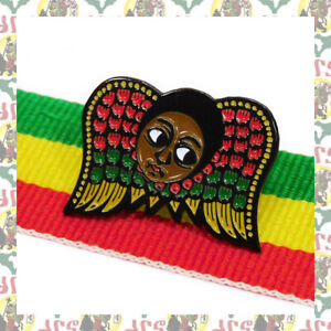 Ethiopian Angel [drs] 2D Pins Badge Ethiopia  Lion of Judah Haile Selassie I