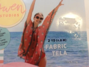 NEW GWEN STUDIOS PINK PINEAPPLE FABRIC TELA BEACH TUNIC CRAFT PROJECT - Picture 1 of 6