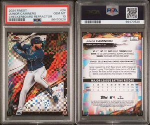 2024 Topps Finest #24 Junior Caminero X-Fractor RC PSA 10 Gem Tampa Bay Rays - Bild 1 von 1