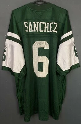 CAMISETA DE FÚTBOL AMERICANO PARA HOMBRE REEBOK NEW YORK JETS 2011 MARK SANCHEZ #6 NFL TALLA XL Foto 1 de 4