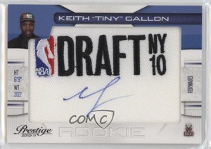 2010 Prestige NBA Class Draft Logo Keith Gallon Tiny RPA Rookie Patch Auto RC