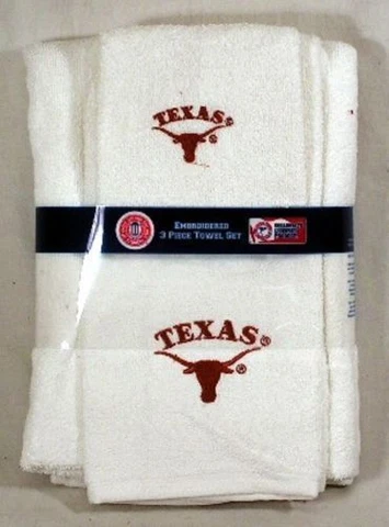 **LOOK** NCAA TEXAS LONGHORNS  Embroidered Bath Towel Gift Set Cover