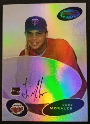 2003 Bowman's Best Jose Morales RC Rookie Auto Minnesota Twins  - Image 1 of 2