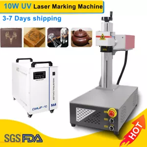 CRS 10W UV Laser Marking Engraver Machine S&A Chiller For Glass Metal Wood Leaf - Picture 1 of 17