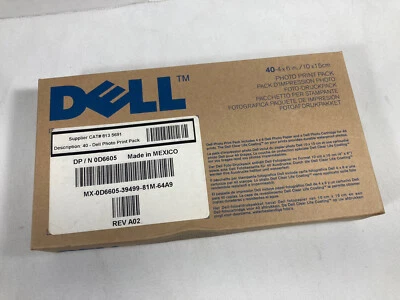 New Genuine DELL Photo Print Pack 40 Sheets 4x6in/10x15cm D6605 - Image 1 of 4