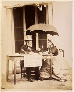 large photo street scenery public writer Naples Italia Italy foto Sommer c 1875 - Picture 1 of 2