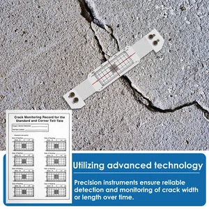 3Pcs Crack Monitoring Record Acrylic Crack Monitor Gauge Waterproof Crack webRv - Picture 1 of 11