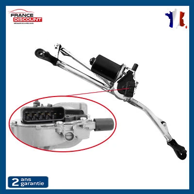 Meccanismo Tergicristalli + Motore D'Essuie Vetro Anteriore per Fiat 46834851 - Immagine 1 di 4