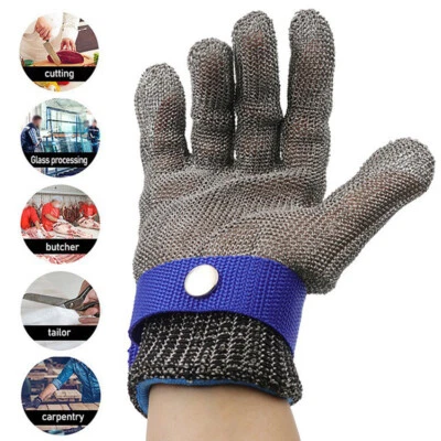 Handschuhe Schutz Schlachter Metzger Schneiden Fisch-Tötende Metall Handschuh DE - Bild 1 von 4