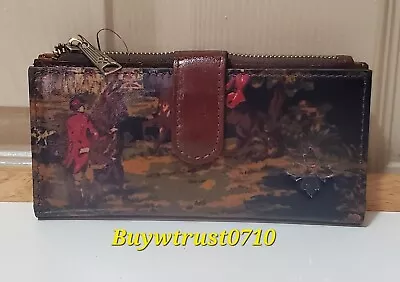 NWT $89 Patricia Nash Nazari Genuine Leather Kent Countryside Wallet • 59.99€