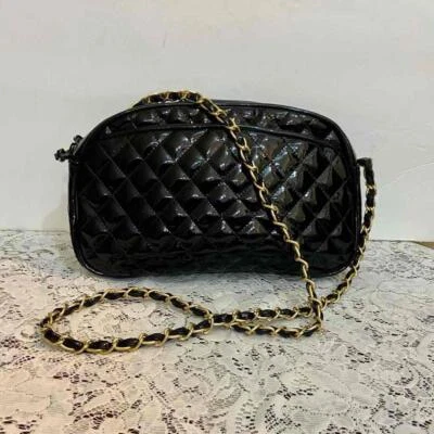 Bolso de mano - bandolera vintage de cuero acolchado negro Etra Foto 1 de 4