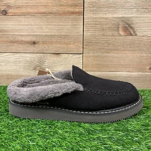 Sanuk Cozy Slipper Womens 8 Black Hemp Shoes Fur Lined Comfort Slip On NEW - Picture 1 of 13
