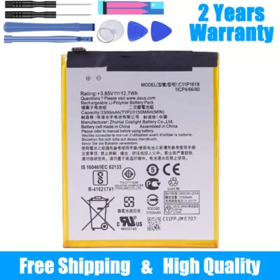 For ASUS C11P1618 BATTERY FOR Asus Zenfone 4 ZE554KL Z01KD Z01KD / 3250mAh - Image 1 of 4