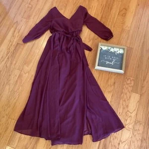 Azazie Angelica Bridesmaid Dress in Cabernet Sz XS - Picture 1 of 12