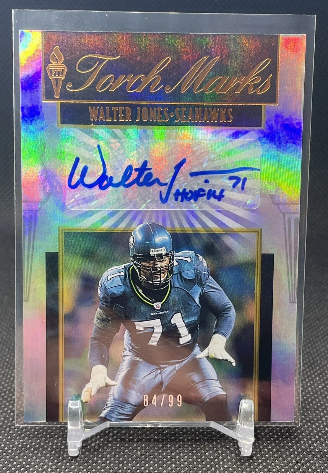2019 Panini Passing The Torch Football Walter Jones Auto Silver /99 HOF Seahawks