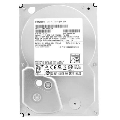 Festplatte Hitachi 2Tb HDS5C3020ALA632 32Mb Cache 5940Rpm Sata III 3,5" Zoll - Bild 1 von 4