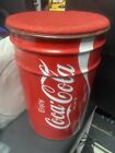 Vintage Coca Cola Coke Tall Metal Stool / Storage Bin with Lid & Seat Cushion Only £69.00 on eBay