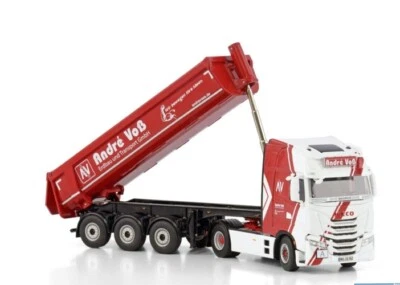 WSI Andre Voß Iveco S-Way AS High tipper semitrailer 01-4233 NEW BOXED 1.50 — 第 1/4 张图片
